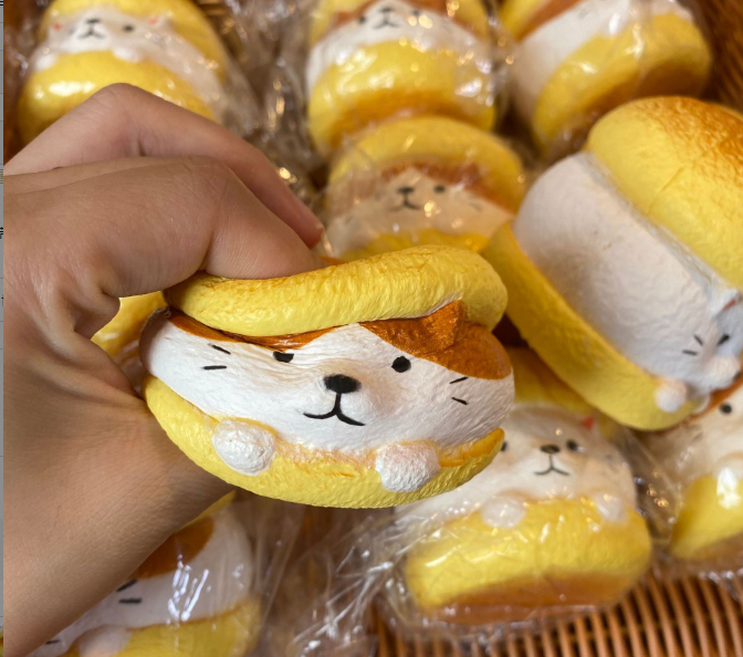 Slow Rising Squishy Toy Dog Cat Bread Stress Relief
