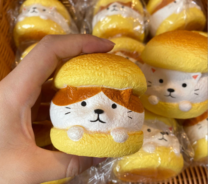 Slow Rising Squishy Toy Dog Cat Bread Stress Relief