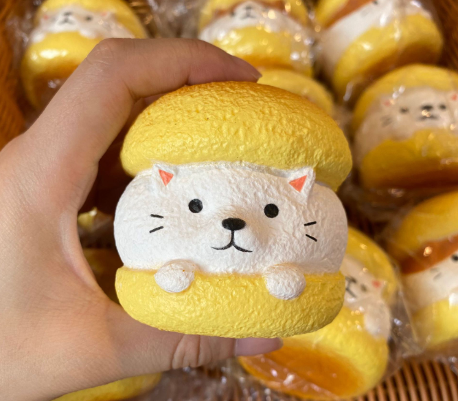 Slow Rising Squishy Toy Dog Cat Bread Stress Relief
