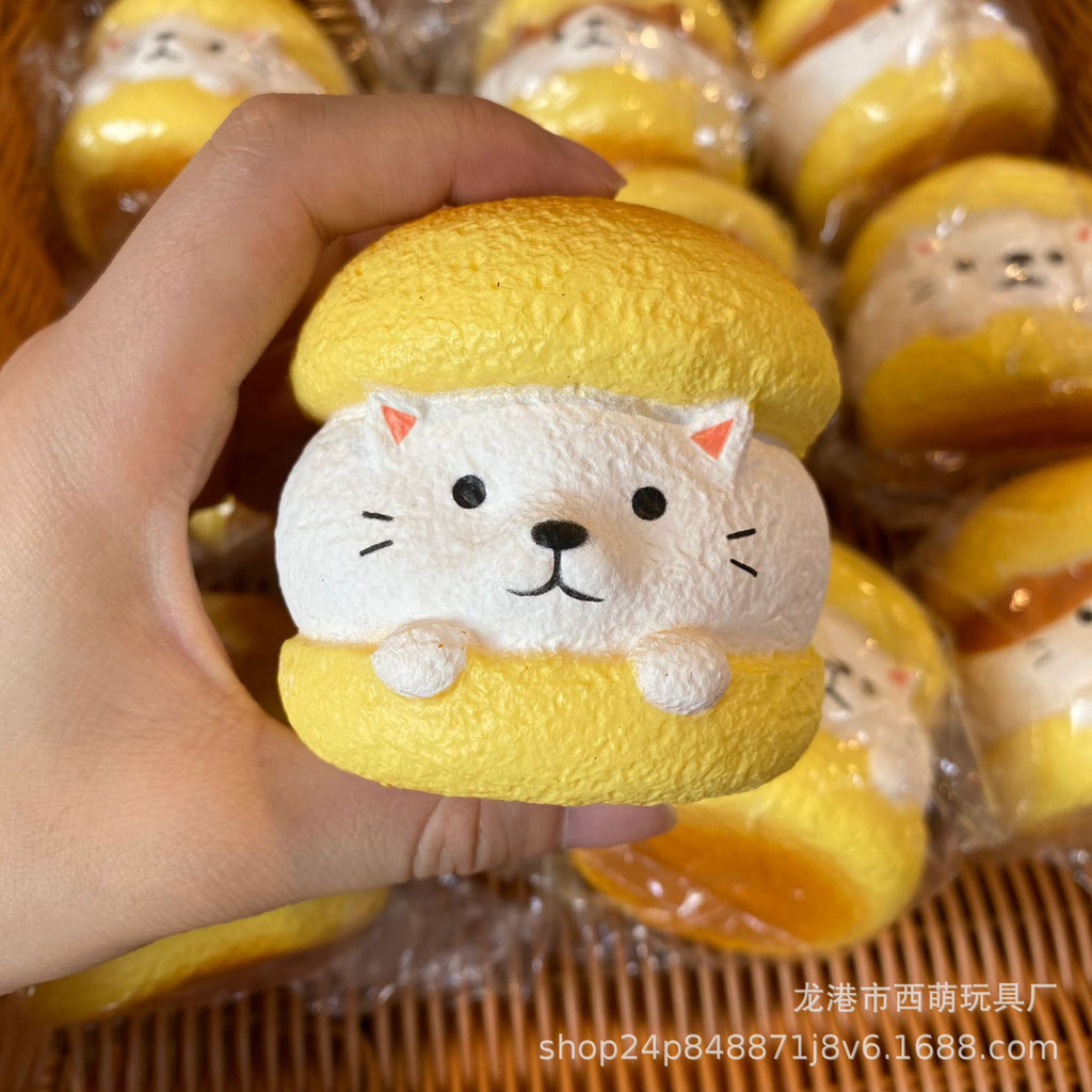 Slow Rising Squishy Toy Dog Cat Bread Stress Relief